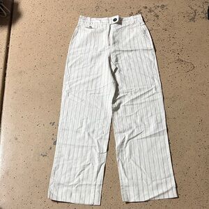 Zara Women's Striped White Pants